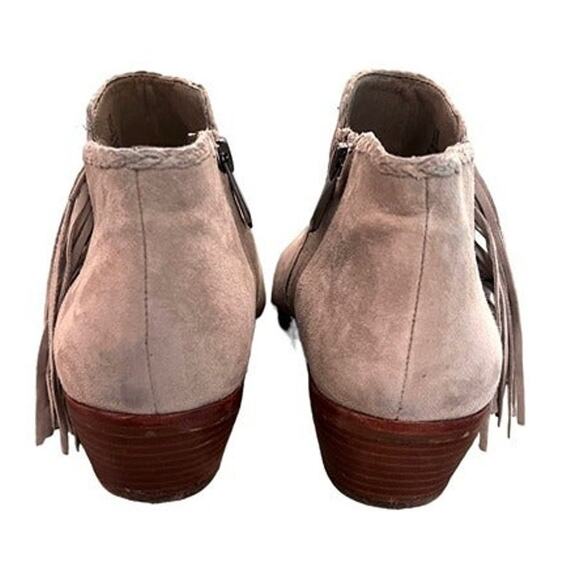 Sam Edelman Paige Fringe Ankle Booties Taupe Suede boots size 6 - Picture 9 of 12